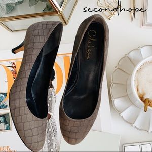 Cole Haan Nike Air Gray Career Pumps Animal 9